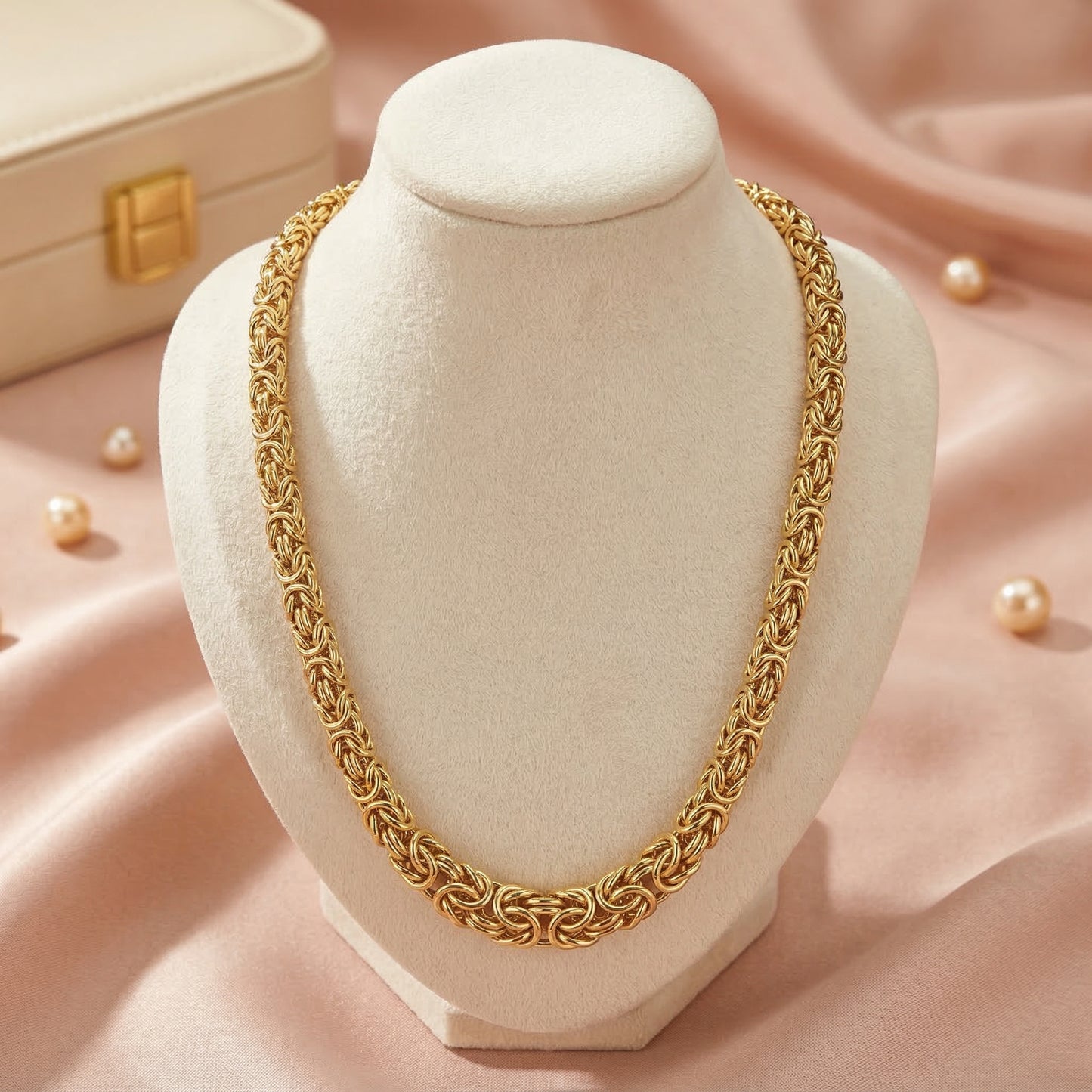 Collar Cadena Bizantina en Oro - Lujo Atemporal y Sofisticación